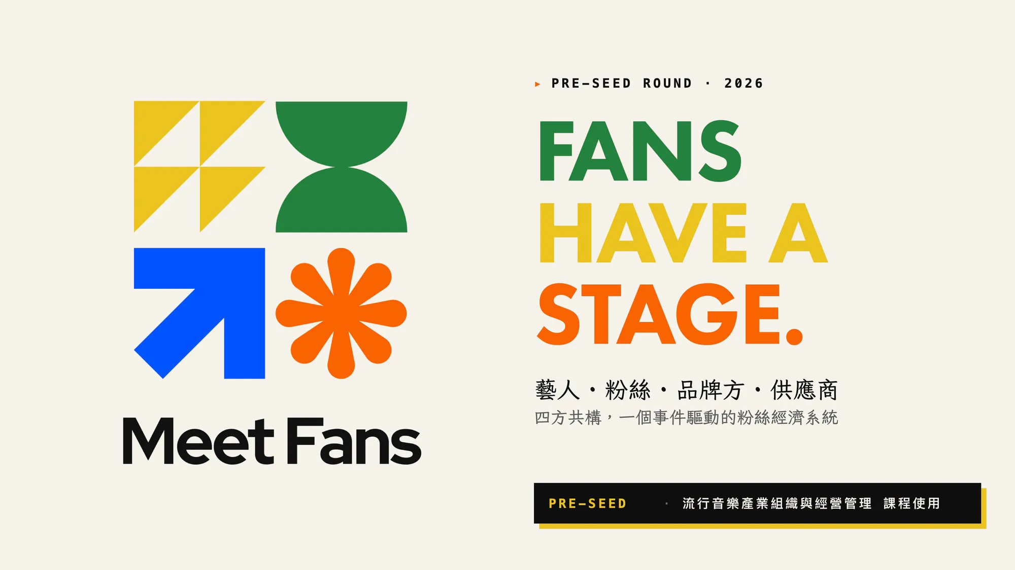 MeetFans 以流行音樂為出發點設想一個創新創業題目